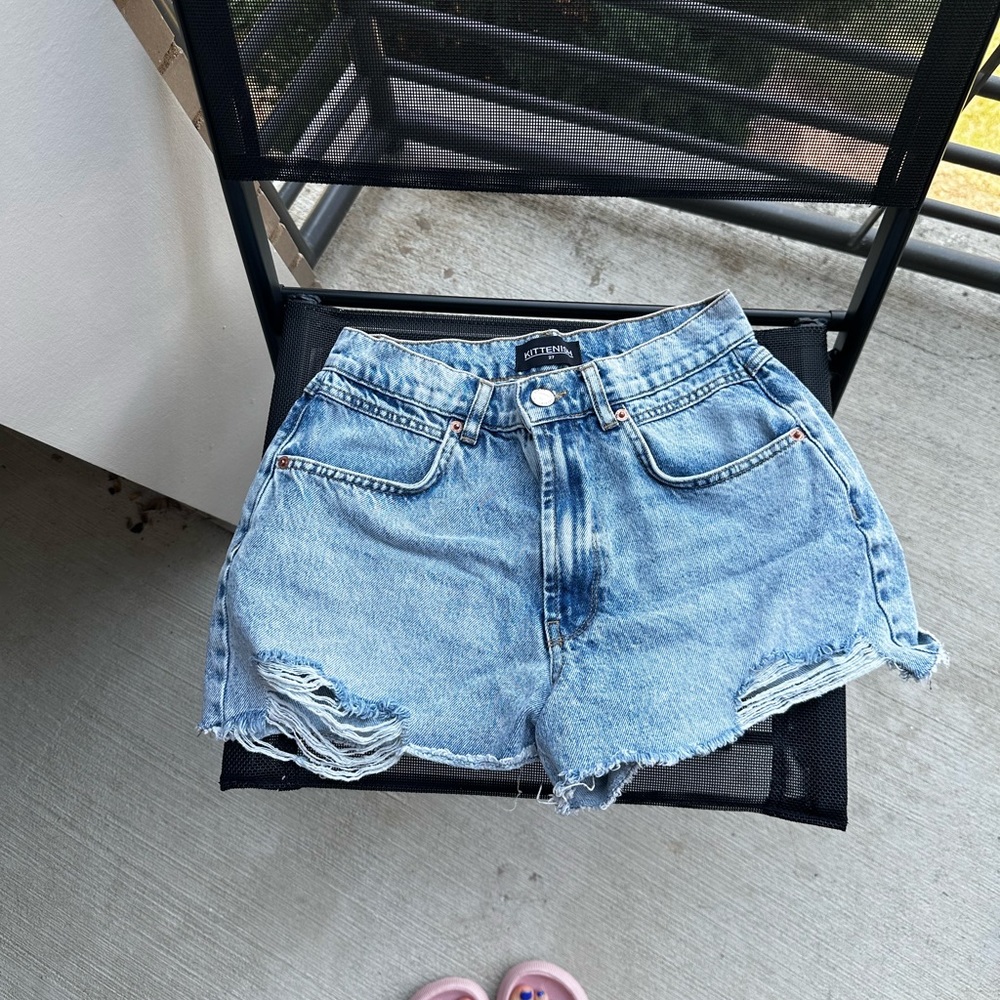 Kittenish jean shorts